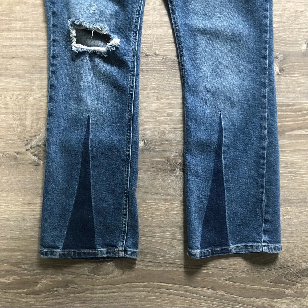 27 FREE PEOPLE Boot Cut, Flare, Cropped, Distressed, wide leg, 27 - Picture 5 of 11